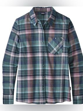 Patagonia Organic Cotton Haywood Flannel Button Down Shirt Size 6